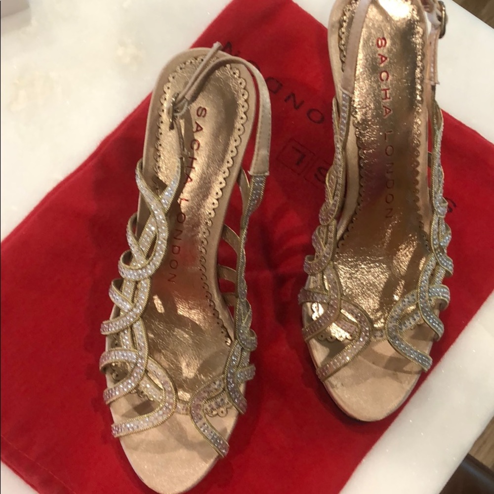 SACHA LONDON ROSEY ALMOND DRESS SANDALS - Picture 4 of 6
